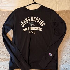 Champion Black Johns Hopkins Blue Jays Long Sleeve Tee
